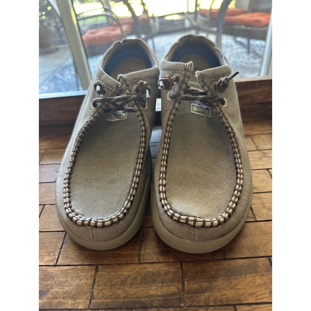 Clarks Collection Mens Canvas Slip On Loafers Taupe Khaki 261769457090 Size 10 M